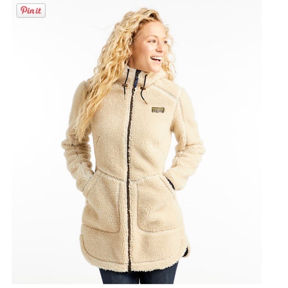LL bean women’s  Mountain Pile Fleece Coat - medium
